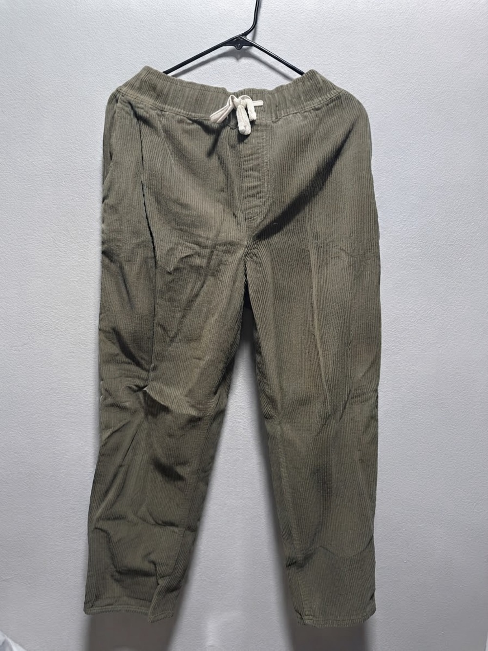 RSQ Mens Washed Straight Fit Corduroy Pants (Olive) - XL
